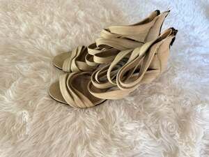 Janet & Janet Ivory Strappy Wedge Heel Sandals